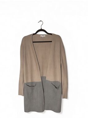 Madewell Merino Wool Alpaca Blend Long Cardigan Colorblock Neutral Cozy  size S